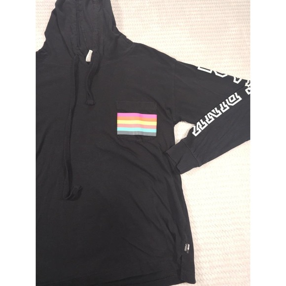 Victorias Secret Pink Shirt Womens XS Hooded Longsleeve Casual Wear - Picture 3 of 7